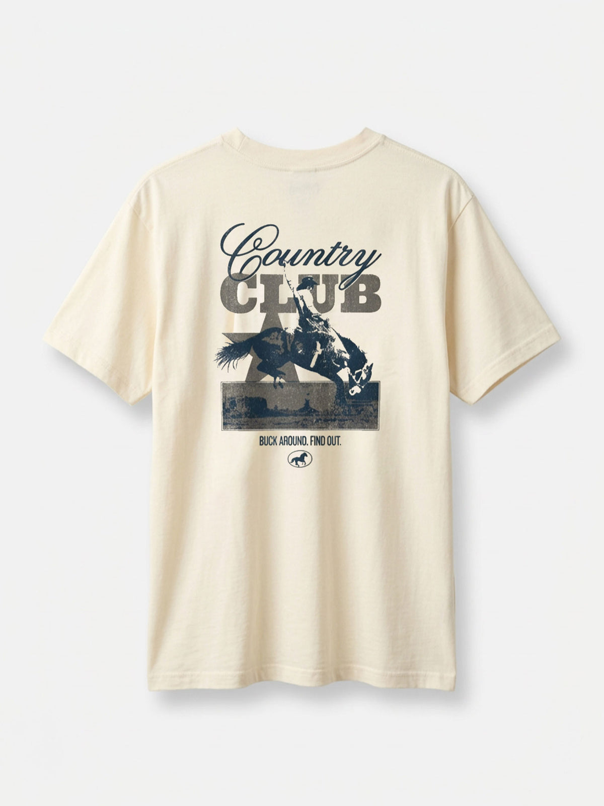 Buck Around Off White Pigment Dyed Heavyweight Tee
