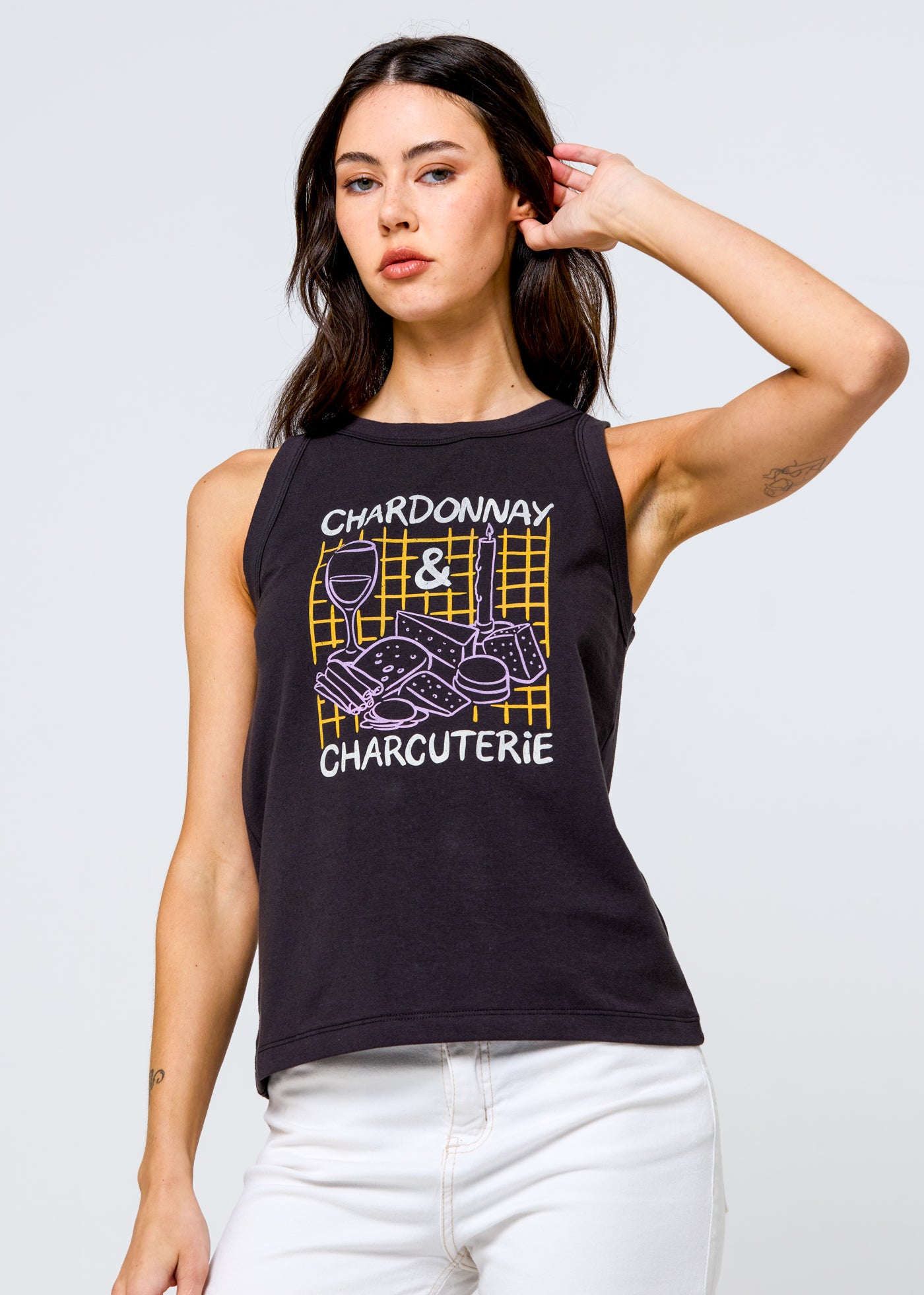 Chardonnay Black High Neck Tank