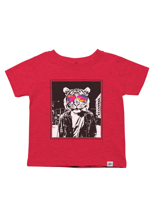 City Tiger Kid's Heather Red T-Shirt