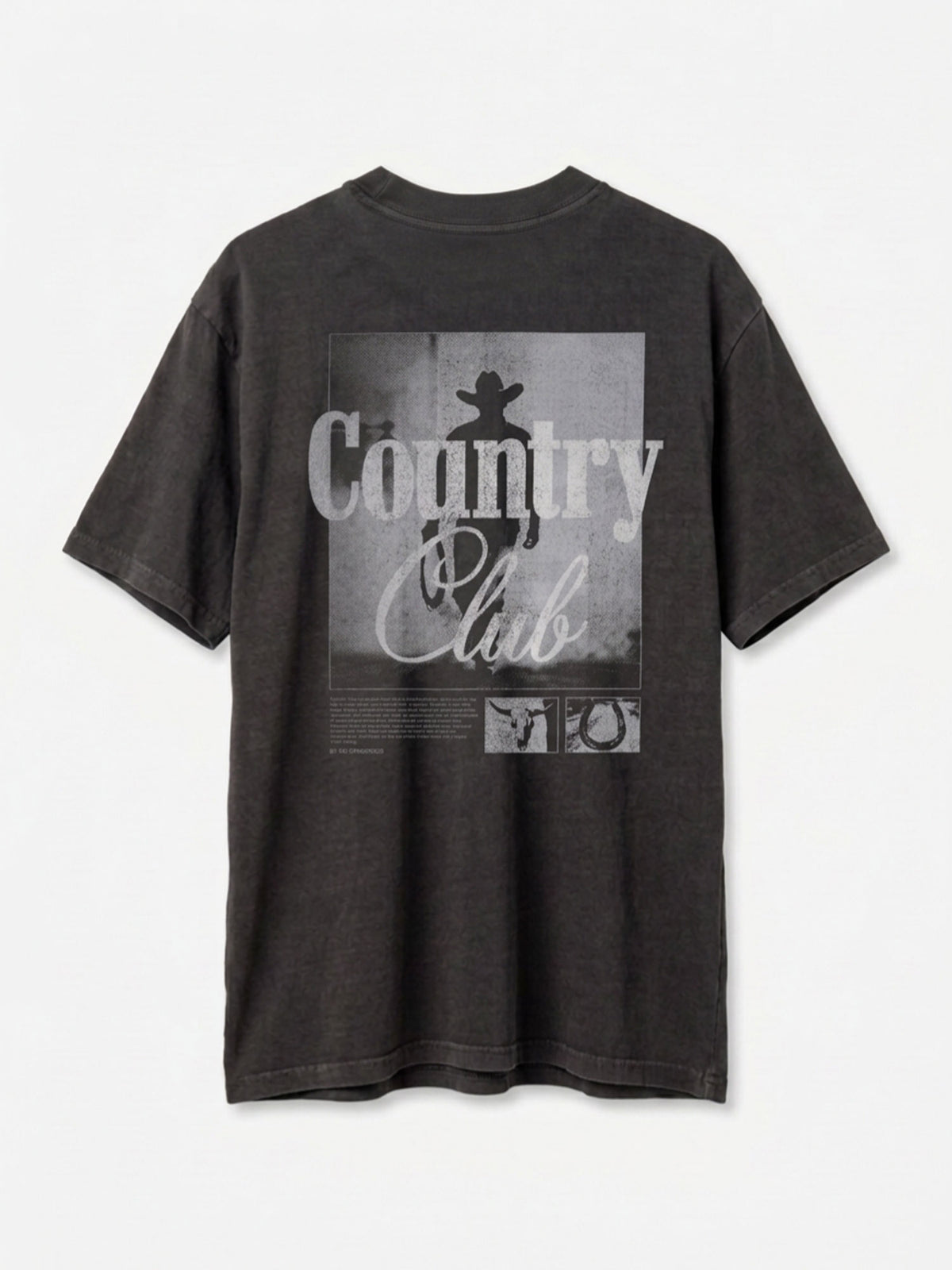 Cowboy Vintage Black Pigment Dyed Heavyweight Tee