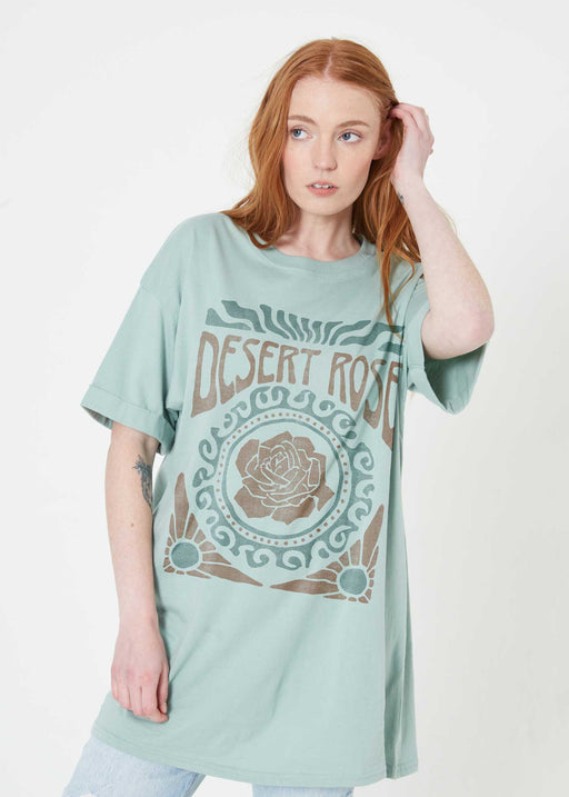 Desert Rose Jade Green Tee Dress