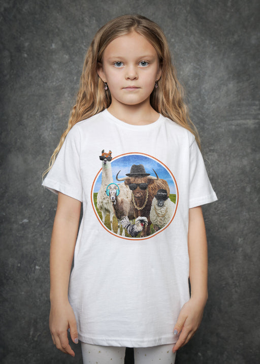 Farm Squad Kid's White T-Shirt