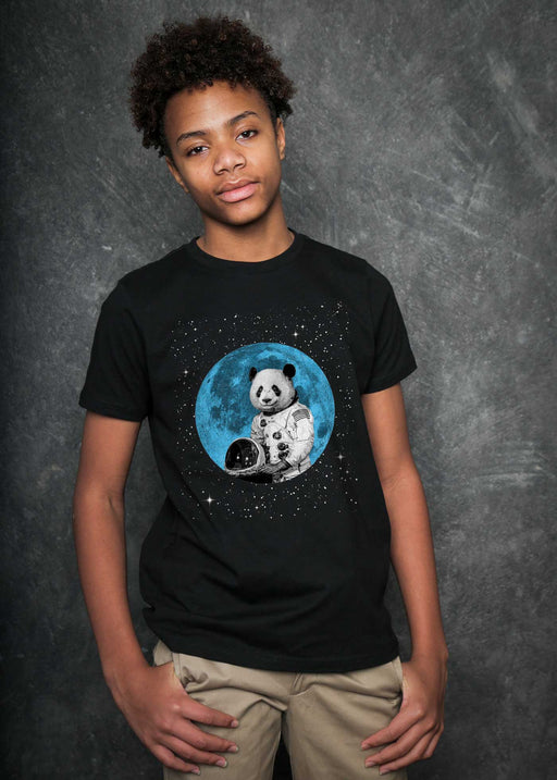 Fuzz Aldrin Moon Kid's Black T-Shirt