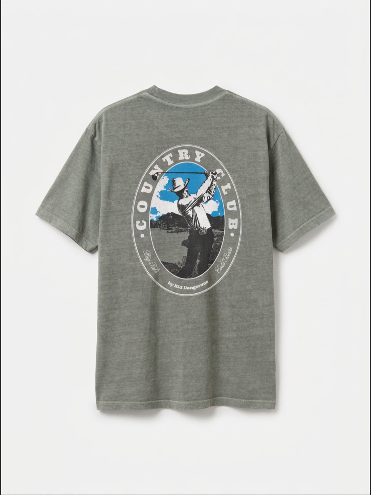 Golfer Army Green Pigment Dyed Heavyweight Tee