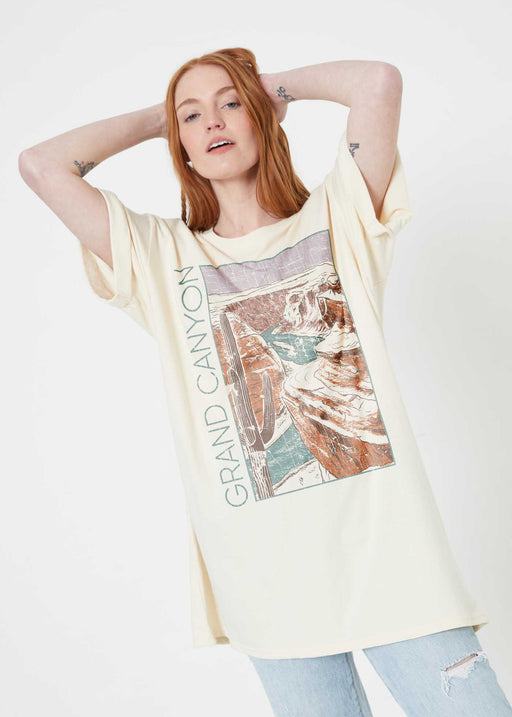 Grand Canyon 90s Off-White Tee Dress