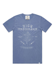High Performance Men's Faded Blue T-Shirt