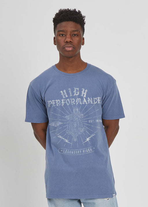 High Performance Men's Faded Blue T-Shirt
