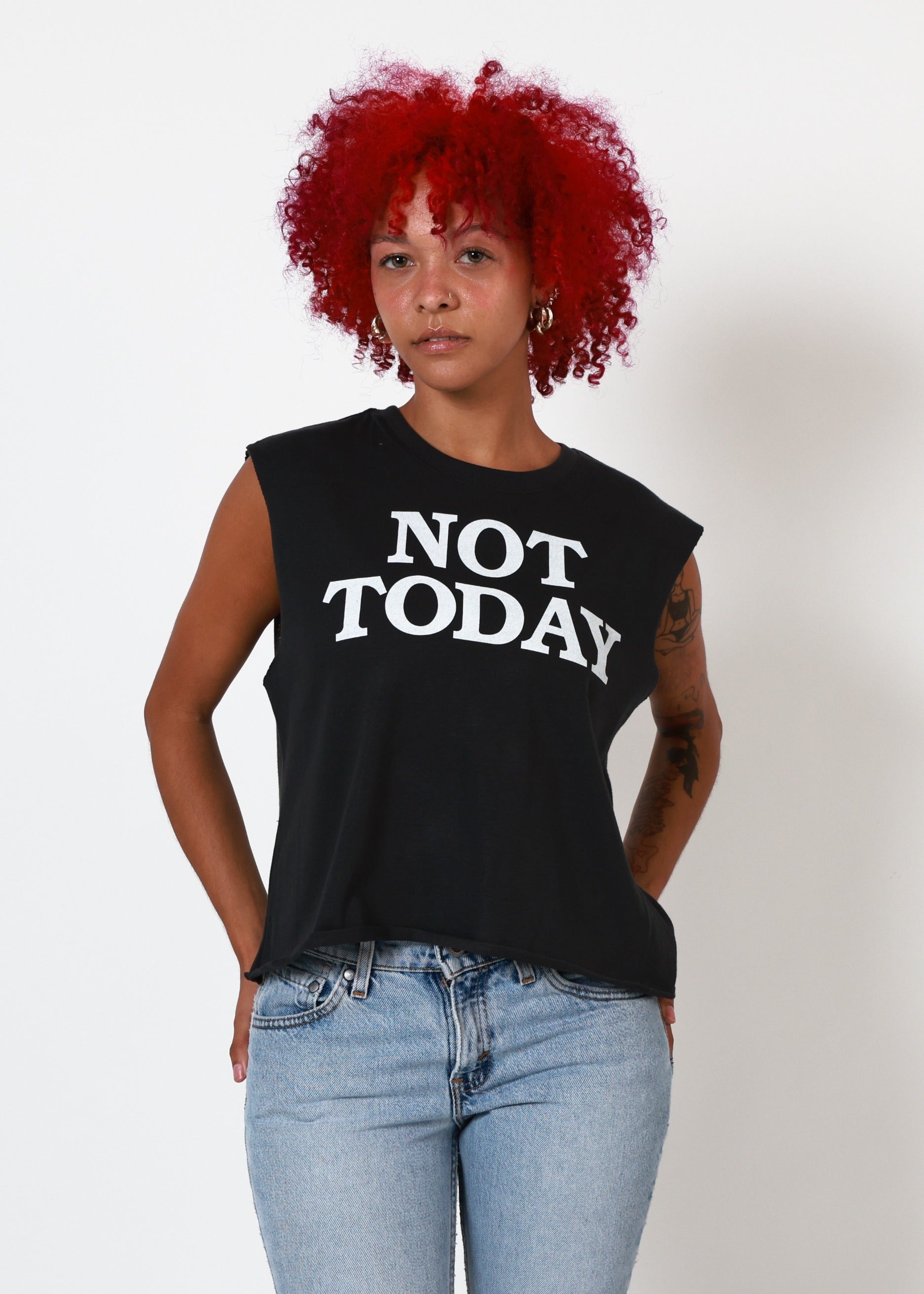 Not Today Black Boxing Tee