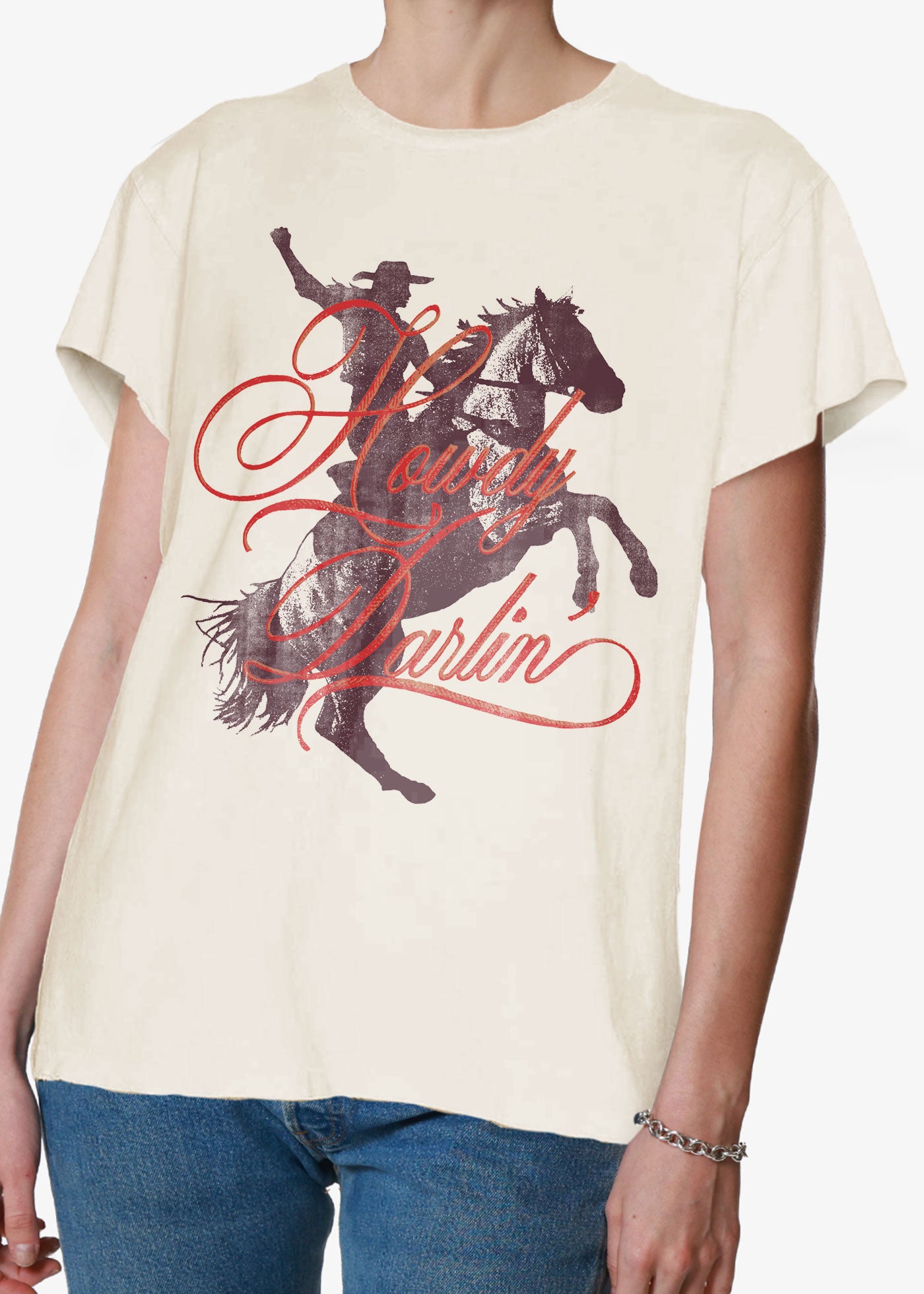 Howdy Darlin' Natural Vintage Tee
