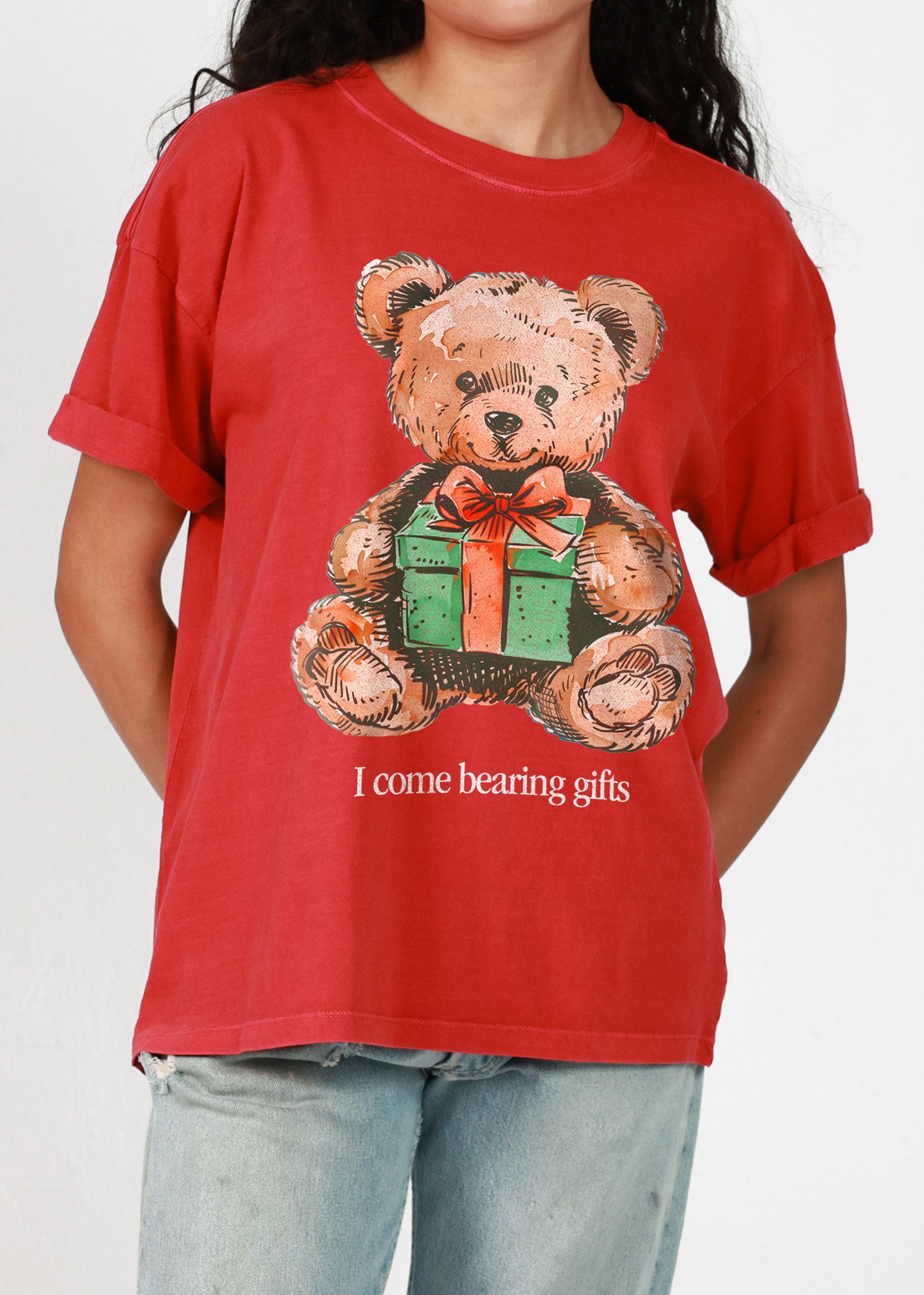 Bearing Gifts Red Boyfriend Tee