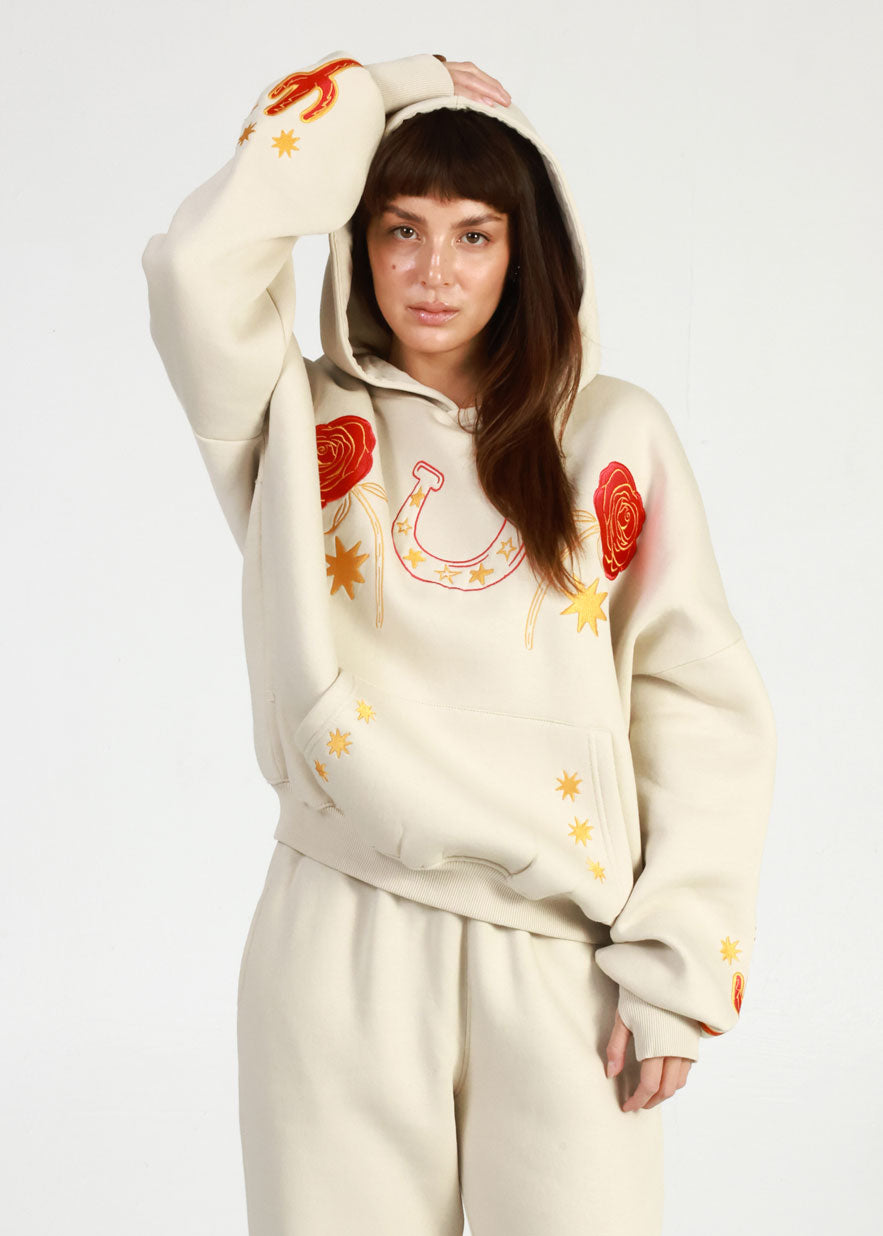 Nudie Suit Bone Oversized Hoodie