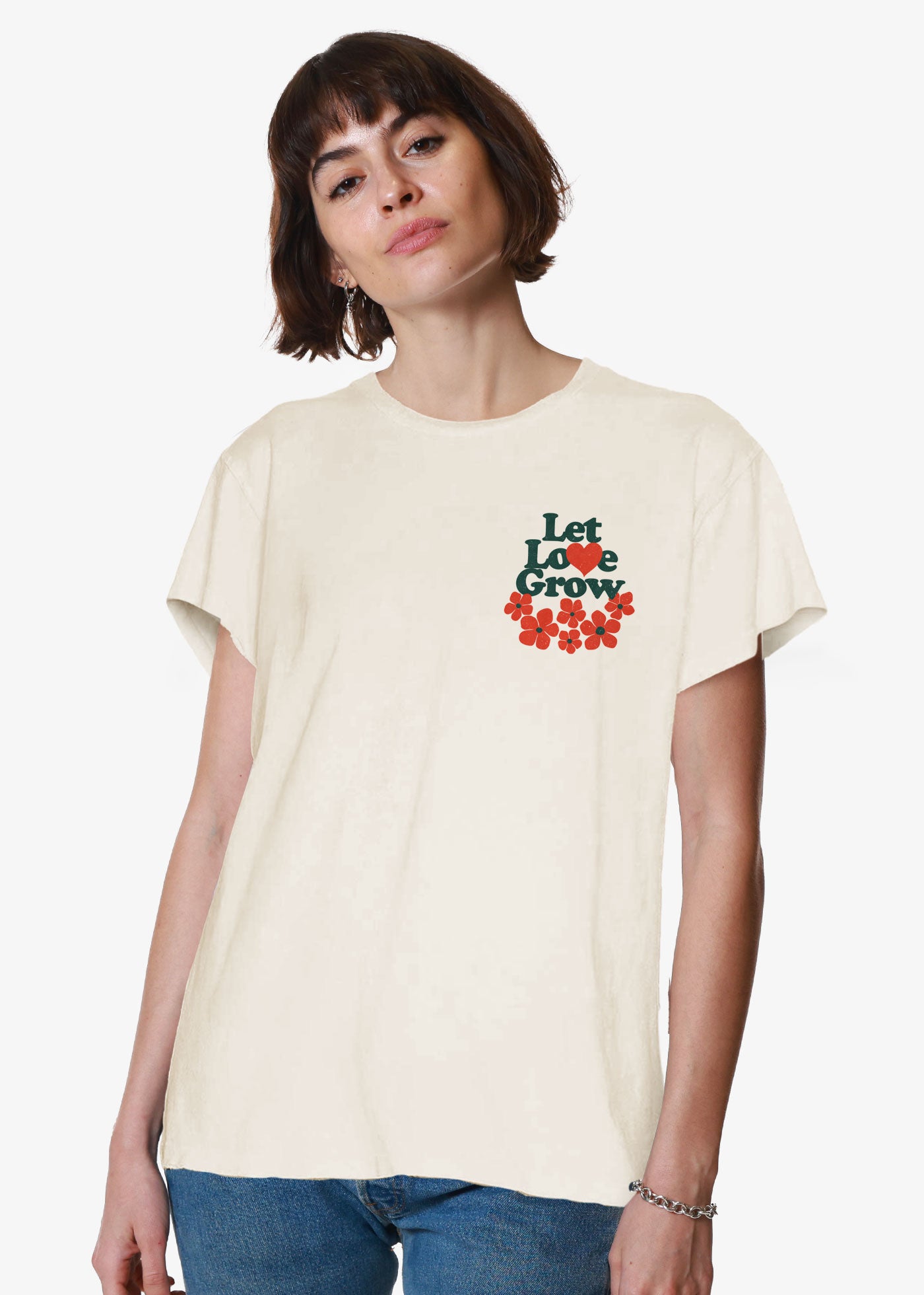 Let Love Grow Natural Vintage Tee