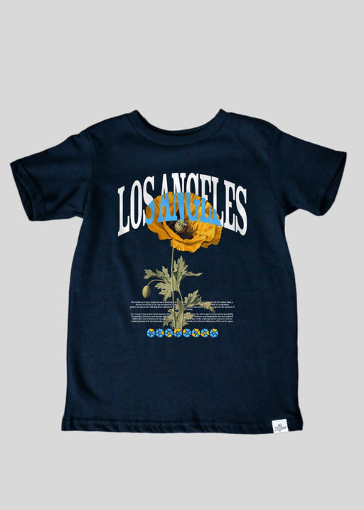 Los Angeles Poppy Kid's Navy T-Shirt alternate view