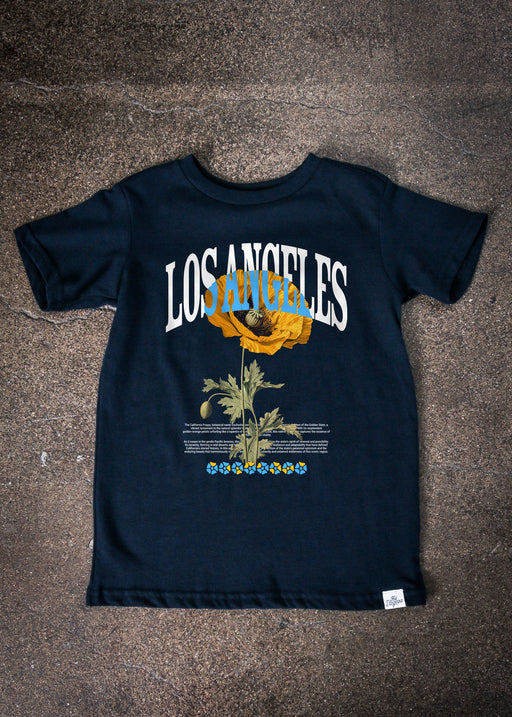 Los Angeles Poppy Kid's Navy T-Shirt alternate view