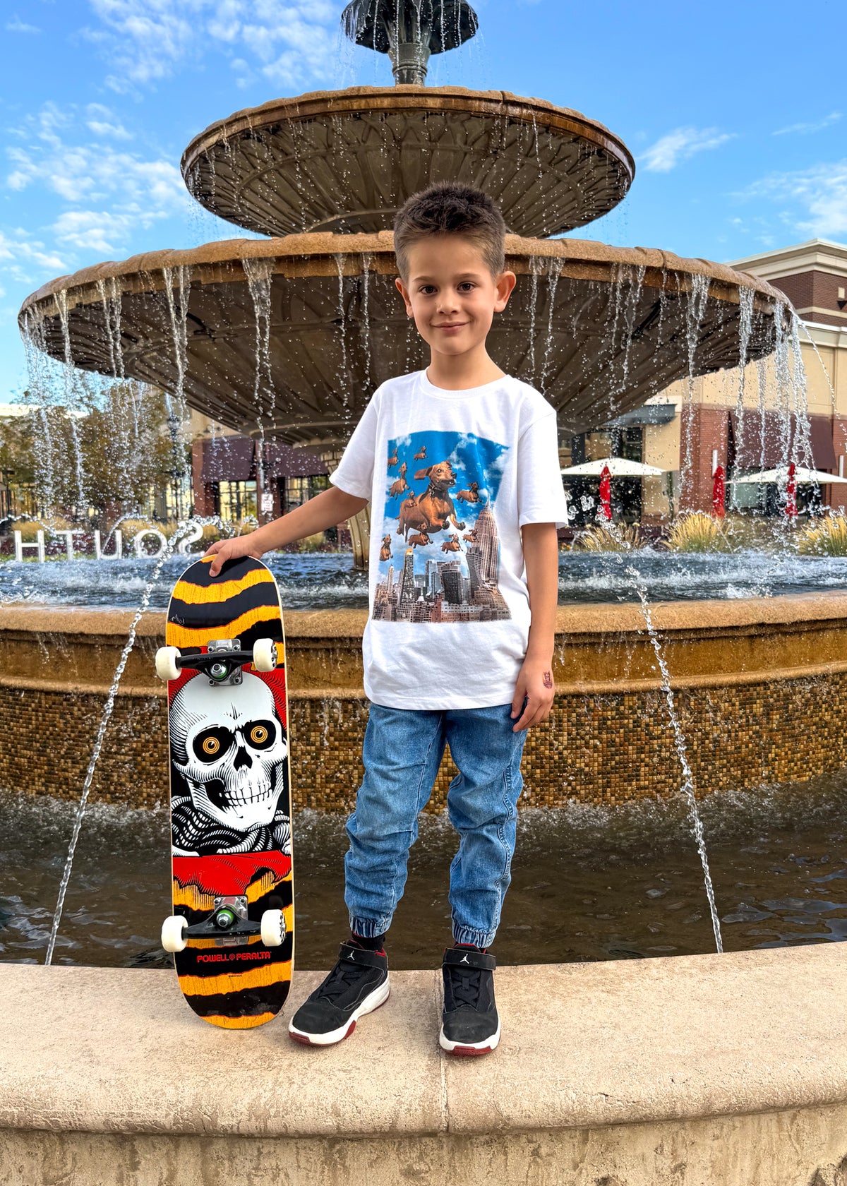 Flying Dogs Kids White T-Shirt
