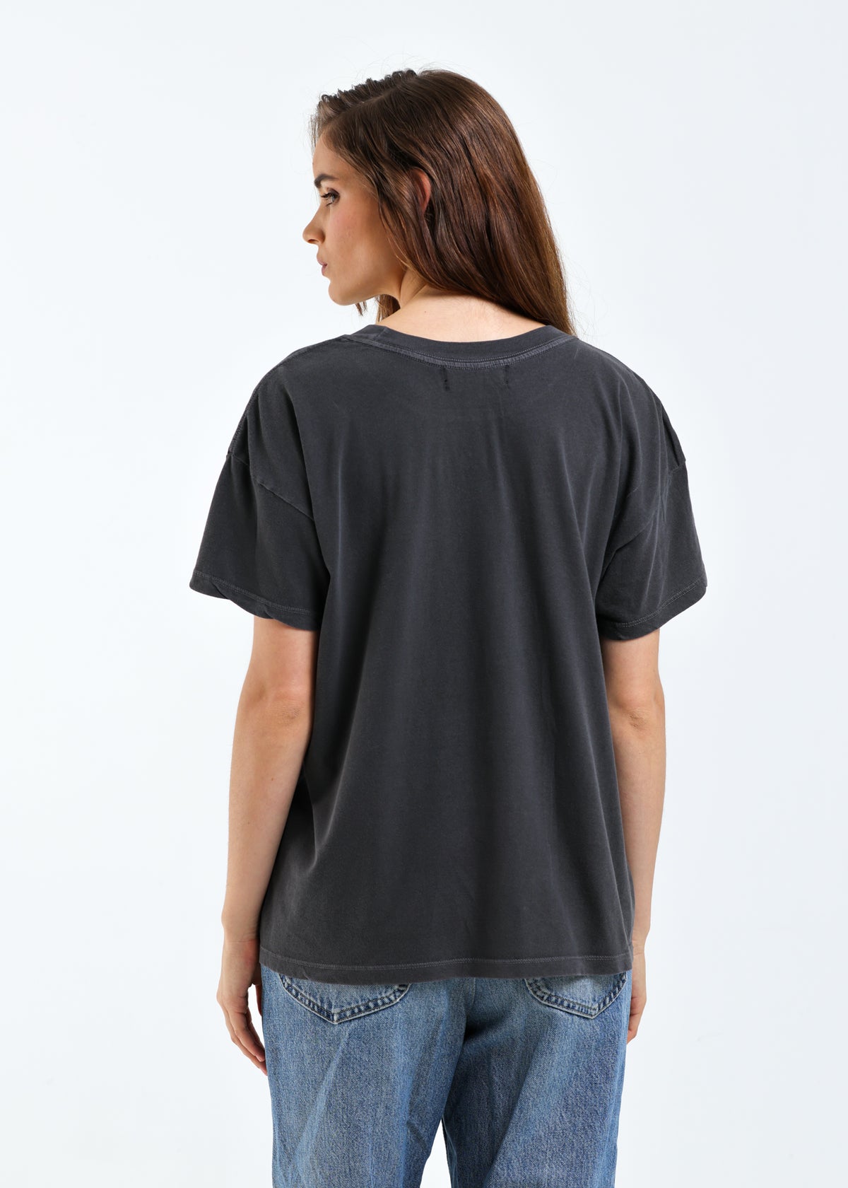 Main Squeeze Vintage Black Oversized Tee