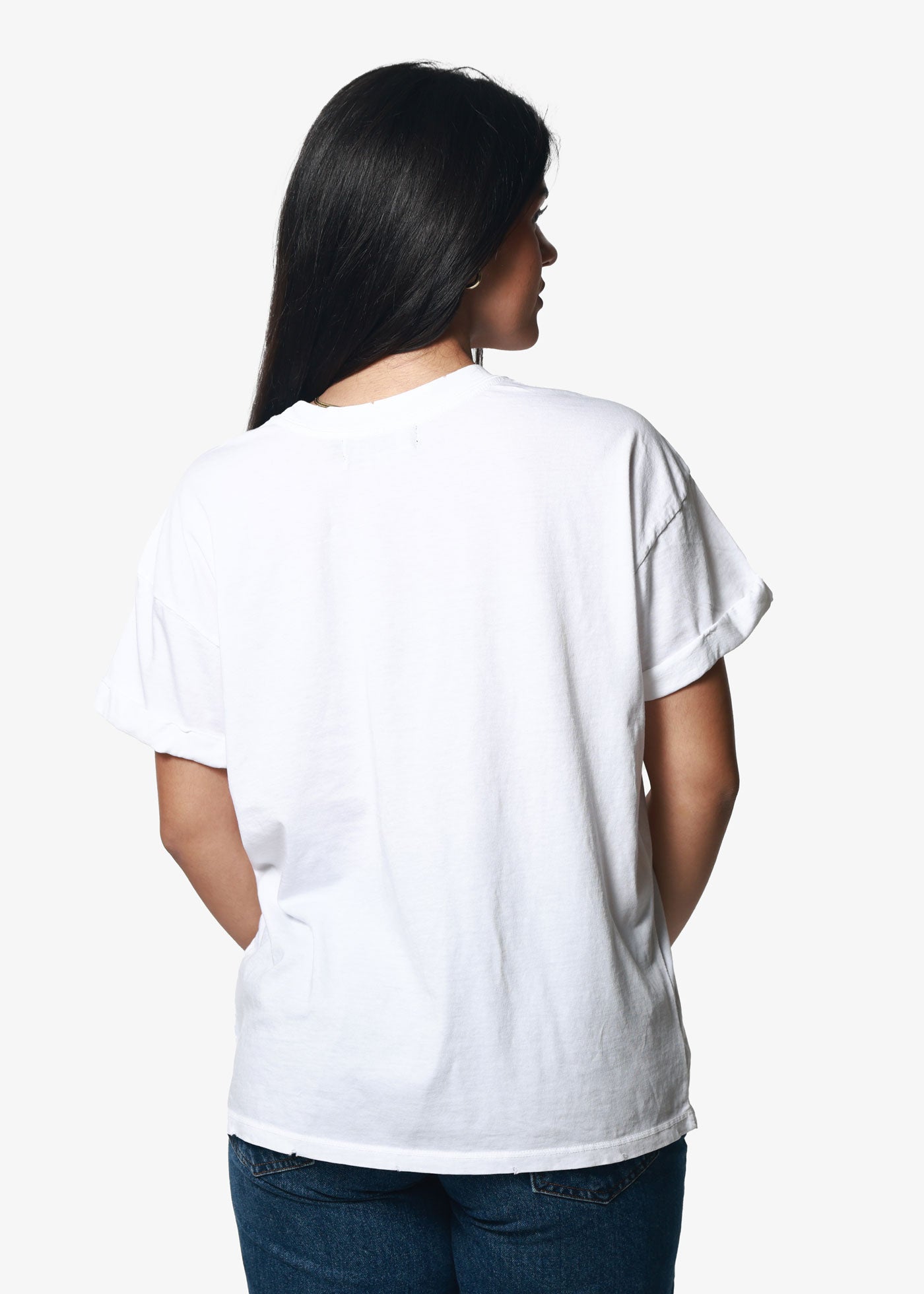 Nashville Cowboy Vintage White Boyfriend Tee