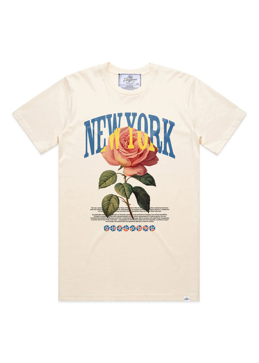 New York Rose Men's Antique White Heavyweight T-Shirt alternate view