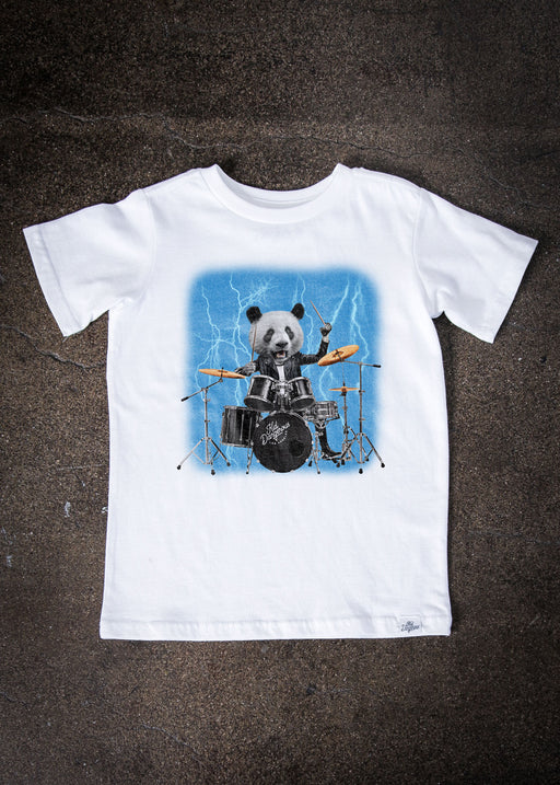 Panda Rock Kid's White T-Shirt alternate view