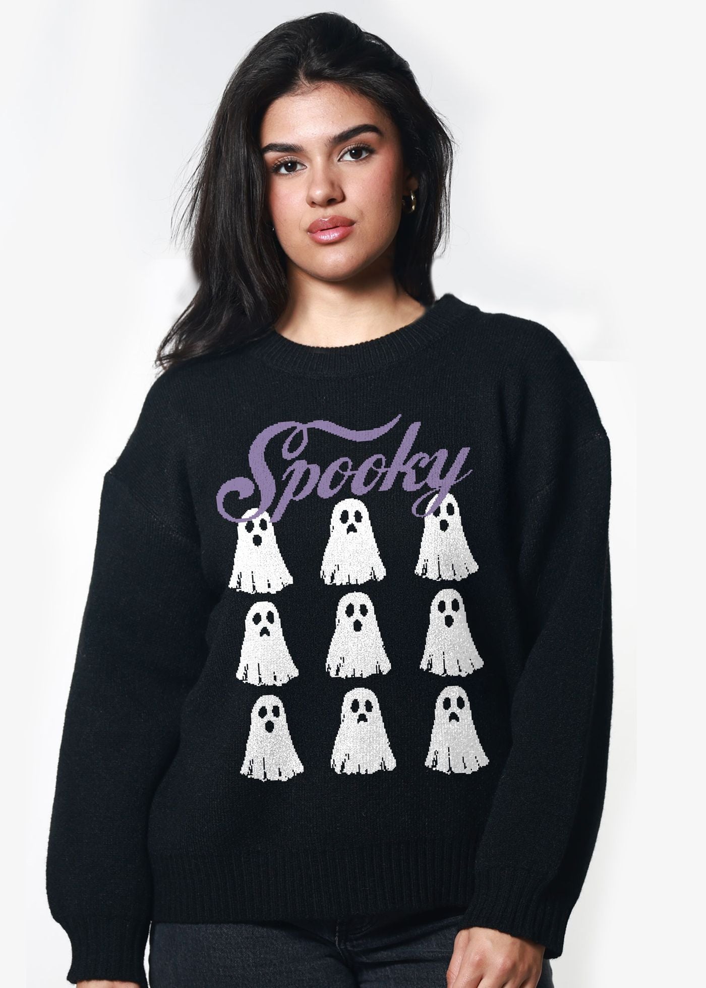 Spooky Black Oversized Sweater