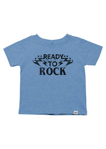 Ready to Rock Lightning Kid's Heather Blue T-Shirt