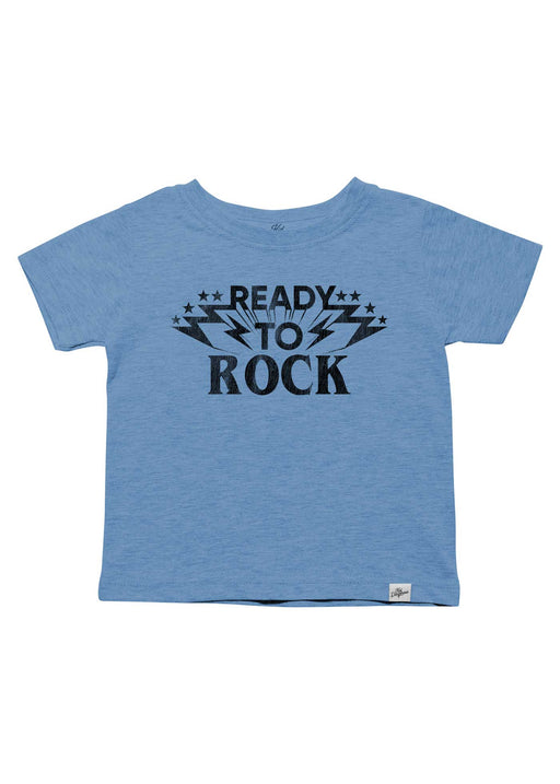 Ready to Rock Lightning Kid's Heather Blue T-Shirt alternate view