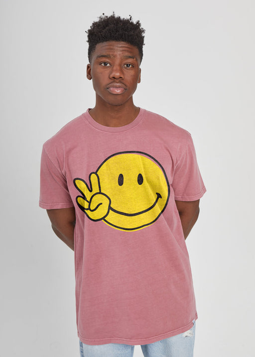 Smiley Men's Faded Wine T-Shirt alternate view