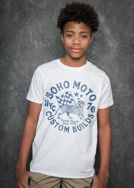 Soho Moto Kid's White T-Shirt