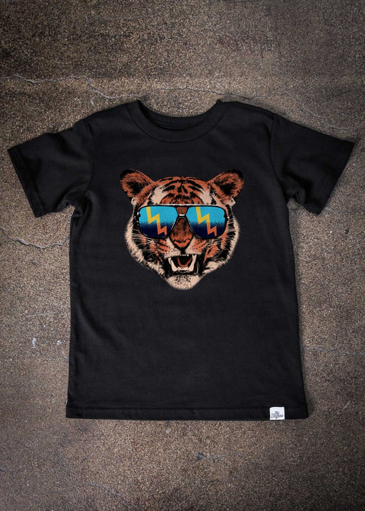 Tiger Shades Kid's Black T-Shirt