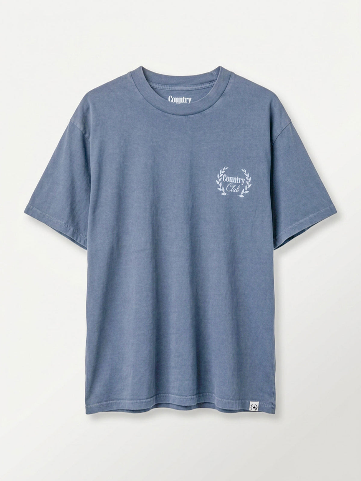 Western Collage Slate Blue Pigment Dyed Heavyweight Tee