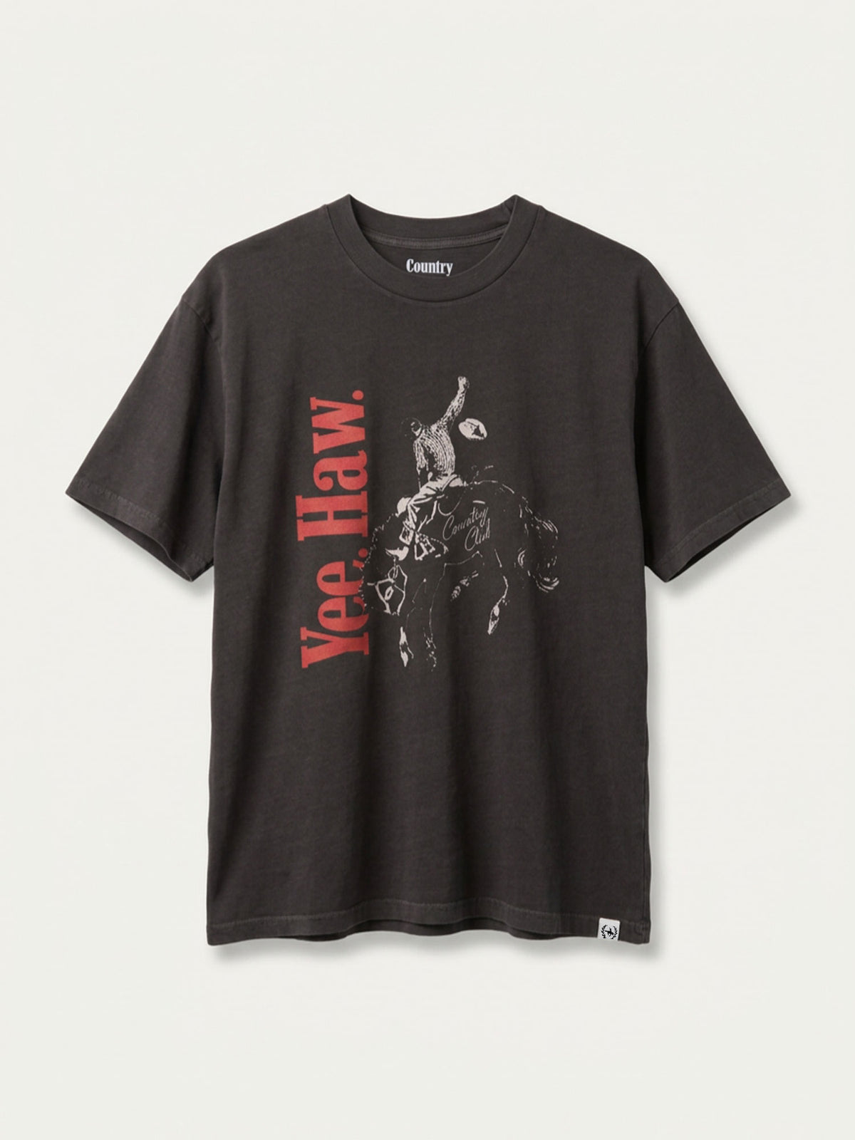 Yee.Haw. Vintage Black Pigment Dyed Heavyweight Tee