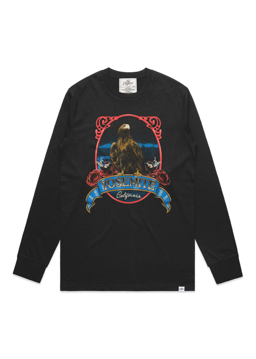 Yosemite Eagle Black Heavyweight Long Sleeve T-Shirt alternate view