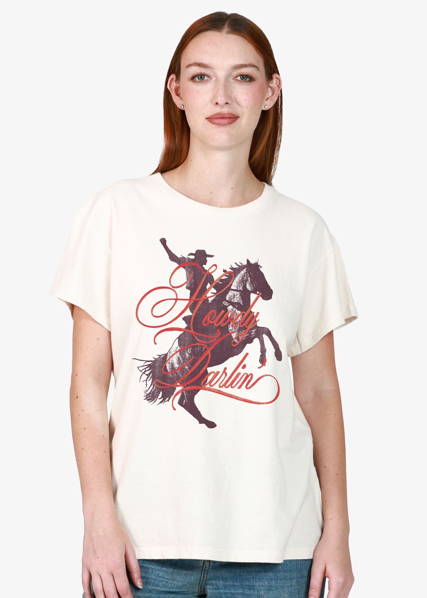 Howdy Darlin' Natural Vintage Tee