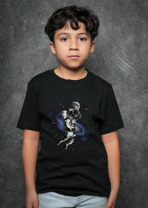 Astro Ball Kid's Black T-Shirt