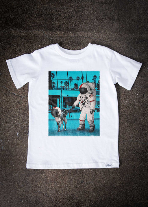 Astro Dog Kid's White T-Shirt alternate view