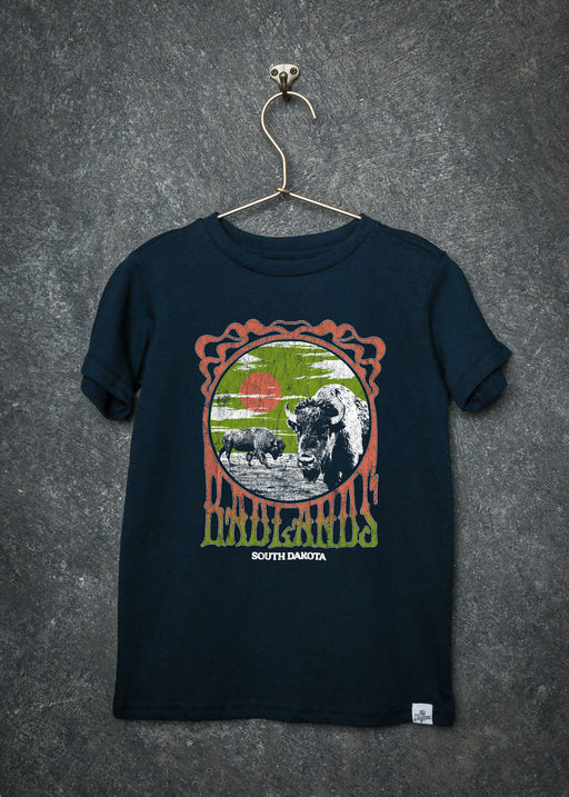 Badlands Buffalo Kid's Navy T-Shirt alternate view