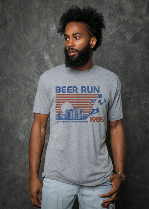 Beer Run Men's Heather Grey Classic T-Shirt alternate view
