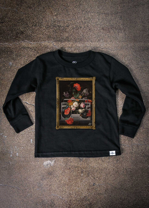 Boombox Renaissance Kid's Black Long Sleeve alternate view