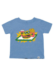KD Burger Kid's Heather Blue T-Shirt