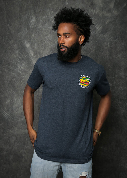 KD Burger Men's Heather Navy Classic T-Shirt