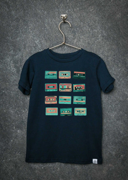 Cassettes Kid's Navy T-Shirt