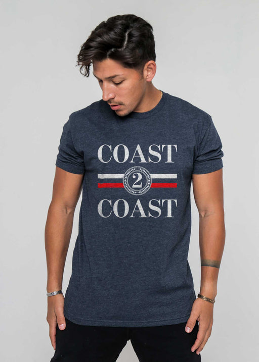 Coast 2 Coast Men's Heather Navy Classic T-Shirt