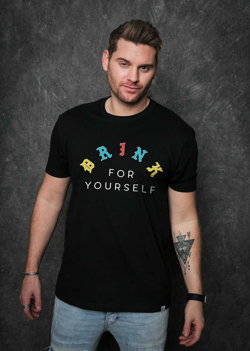 Drink for Yourself Arch Men's Black Classic T-Shirt alternate view