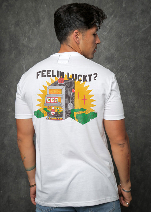 Feelin Lucky? Men's White Classic T-Shirt alternate view