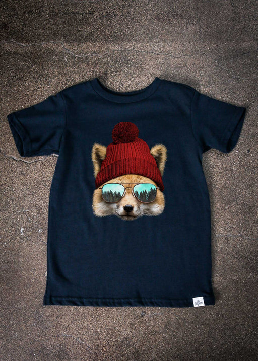 Fox Shades Kid's Navy T-Shirt alternate view
