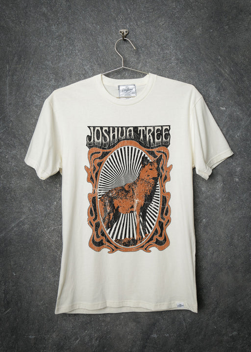 Joshua Tree Coyote Men's Antique White Classic T-Shirt alternate view