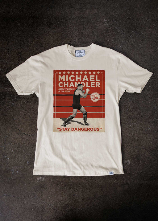 Michael Chandler Boxing Poster Antique White Classic T-Shirt alternate view