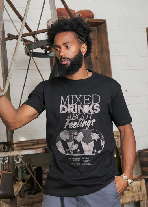 Mixed Drinks About Feelings Speakeasy Men's Black Classic T-Shirt