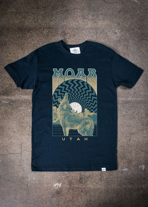 Moab Coyote Men's Navy Classic T-Shirt alternate view