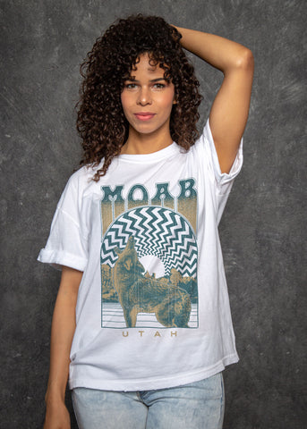 Moab Coyote White Boyfriend Tee